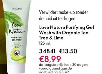 Oriflame Love Nature Purifying Gel Wash with Organic Tea Tree & Lime aanbieding