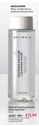 Oriflame Optimals Soothing Micellar Cleansing Water aanbieding