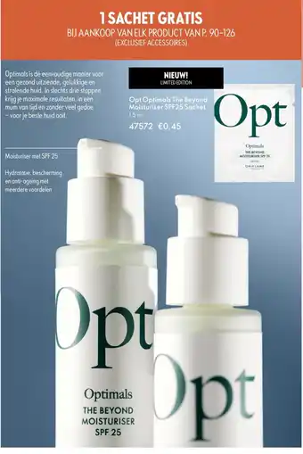 Oriflame Opt Optimals The Beyond Moisturiser SPF25 Sachet aanbieding