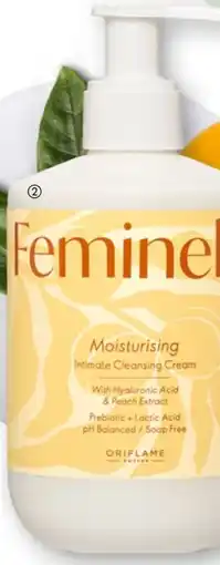 Oriflame Feminelle Moisturising Intimate Cleansing Cream with Hyaluronic Acid and Peach Extract aanbieding