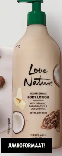 Oriflame Love Nature Nourishing Body Lotion with Organic Cacao Butter & Coconut Oil aanbieding