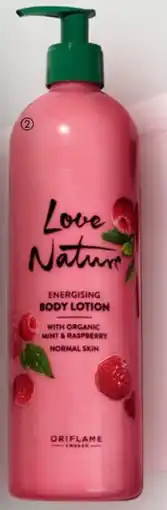 Oriflame Love Nature Energising Body Lotion with Organic Mint & Raspberry aanbieding