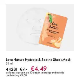 Oriflame Love Nature Hydrate & Soothe Sheet Mask aanbieding