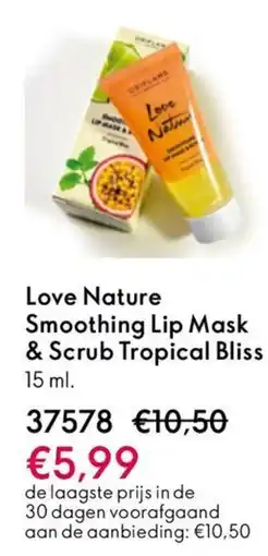 Oriflame Love Nature Smoothing Lip Mask & Scrub Tropical Bliss aanbieding