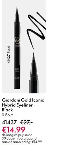 Oriflame Giordani Gold Iconic Hybrid Eyeliner  Black aanbieding