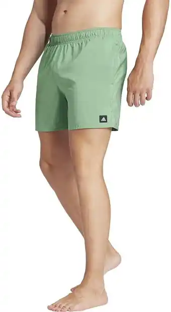 Amazon adidas Heren Solid CLX Short-Length Swim Shorts, preloved green/white, L aanbieding