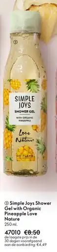 Oriflame Simple joys shower gel with organic pineapple love nature aanbieding