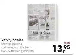 HANOS Vetvrij papier aanbieding