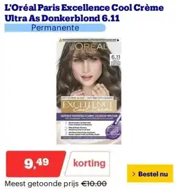 Bol.com L'Oréal Paris Excellence Cool Crème Ultra As Donkerblond 6.11 aanbieding