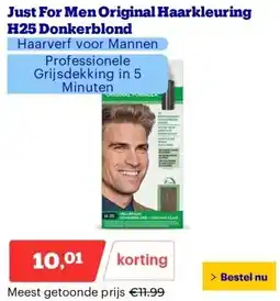 Bol.com Just For Men Original Haarkleuring H25 Donkerblond aanbieding