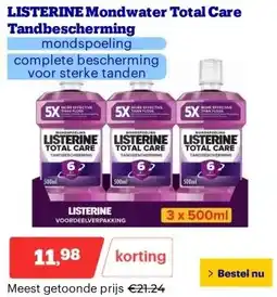 Bol.com LISTERINE Mondwater Total Care Tandbescherming aanbieding