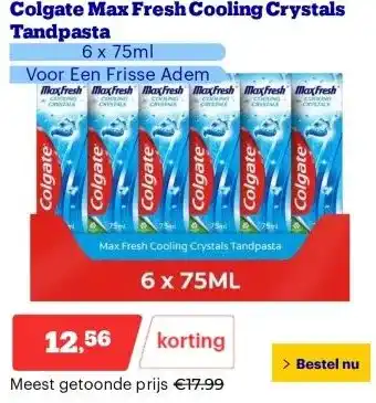 Bol.com Colgate Max Fresh Cooling Crystals Tandpasta aanbieding