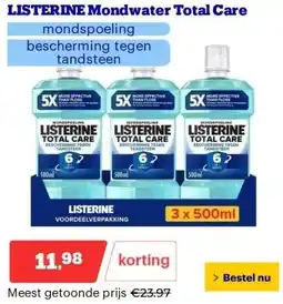 Bol.com LISTERINE Mondwater Total Care aanbieding