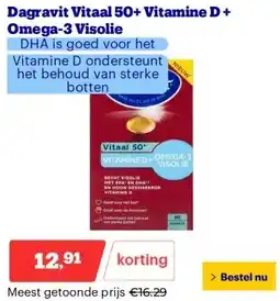 Bol.com Dagravit Vitaal 50+ Vitamine D + Omega-3 Visolie aanbieding