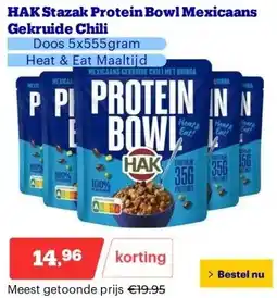 Bol.com HAK Stazak Protein Bowl Mexicaans Gekruide Chili aanbieding