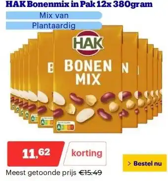 Bol.com HAK Bonenmix in Pak 12x 380gram aanbieding