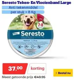 Bol.com Seresto Teken- En Vlooienband Large aanbieding