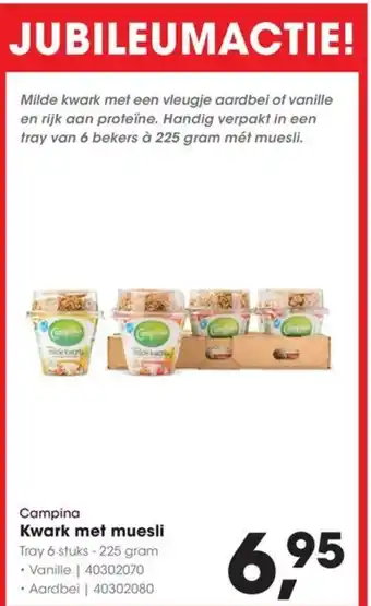 HANOS Compines Kwark met muesli aanbieding