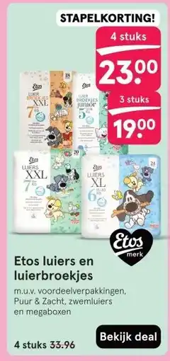 Etos Etos luiers en luierbroekjes aanbieding