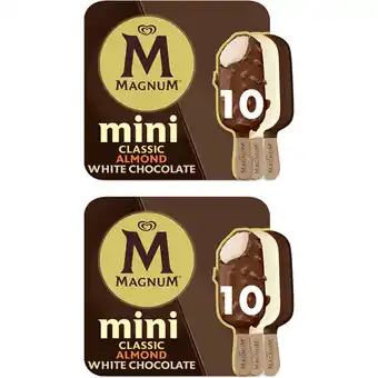 Albert Heijn Magnum Mini classic almond white 2-pack aanbieding