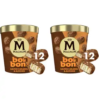 Albert Heijn Magnum Bonbon salted caramel & almond 2-pack aanbieding