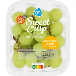Albert Heijn AH Sweet crisp pitloze witte druiven aanbieding