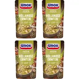 Albert Heijn Unox Hollandse erwtensoep 4-pack aanbieding