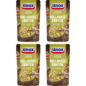 Albert Heijn Unox Hollandse erwtensoep 4-pack aanbieding