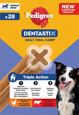 Intratuin Pedigree Dentastix gebitsverzorgende snack medium 720 gram 28 stuks aanbieding