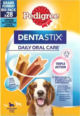 Intratuin Pedigree Dentastix gebitsverzorgende snack medium 720 gram 28 stuks aanbieding