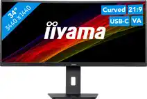 Bol.com iiyama ProLite XCB3494WQSN-B5 - QHD Ultrawide Monitor - USB-C Dock - KVM-switch - 34 inch aanbieding