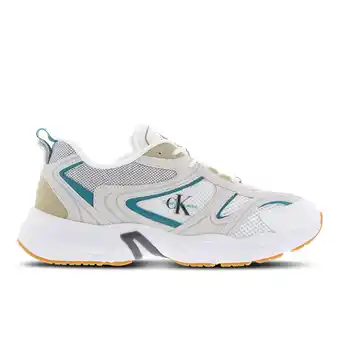 Foot Locker Calvin Klein Retro Tennis Heren Schoenen - Wit - Maat: 43 - Mesh/Synthetisch - Foot Locker aanbieding