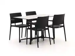 Kees Smit Forza Sile/Canzo 120cm dining tuinset 5-delig stapelbaar inklapbaar aanbieding