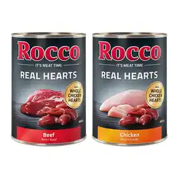 Zooplus 24x400g Real Hearts 2 verschillende smaken Rocco Hondenvoer aanbieding