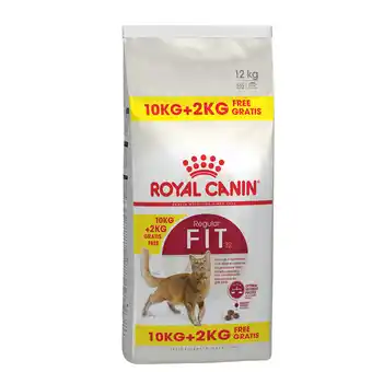 Zooplus 10+2kg gratis! 12kg Regular Fit 32 Royal Canin Kattenvoer aanbieding