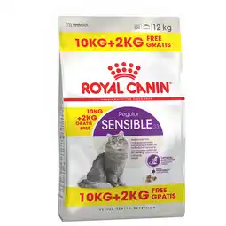 Zooplus 10+2kg gratis! 12kg Regular Sensible 33 Royal Canin Kattenvoer aanbieding