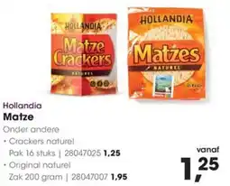 HANOS Hollandia matze aanbieding