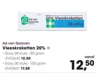 HANOS Vleeskroketten 20% aanbieding