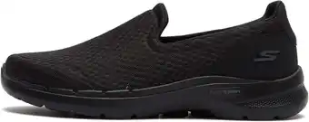 Amazon Skechers Heren Go Walk 6 Motley Sneaker, Zwart, 45.5 EU aanbieding