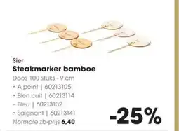 HANOS Steakmarker bamboe aanbieding