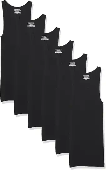 Amazon Amazon Essentials Tank Undershirts heren Tank Onderhemden (6-Pack) aanbieding