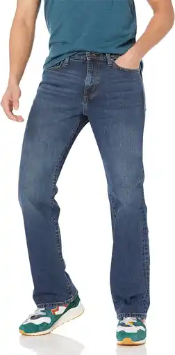 Amazon Amazon Essentials heren Jeans Straight-fit Stretch Bootcut Jean aanbieding