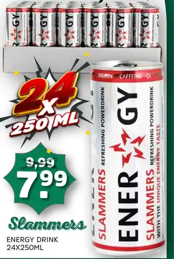 Sahan Supermarkten Slammers energy drink aanbieding