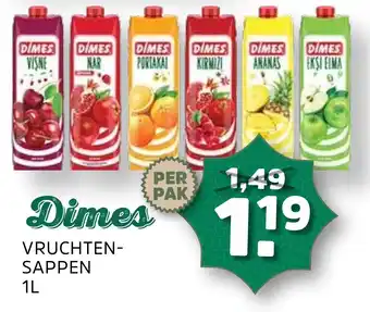 Sahan Supermarkten Dimes vruchten sappen aanbieding