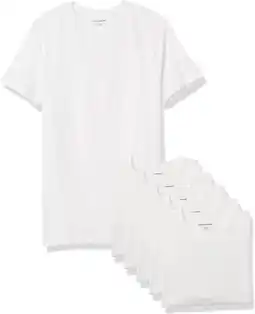 Amazon Amazon Essentials 6-pack Crewneck Undershirts heren Shirt (6-Pack) aanbieding