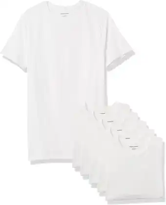 Amazon Amazon Essentials 6-pack Crewneck Undershirts heren Shirt (6-Pack) aanbieding