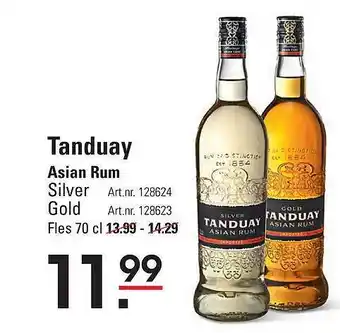 Sligro Tanduay Asian Rum 70cl aanbieding