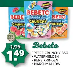 Sahan Supermarkten Bebeto Freeze Crunchy aanbieding