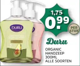 Sahan Supermarkten Duru Organic Handzeep aanbieding