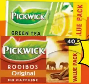 Boni Pickwick Rooibos of Green tea doos 40 zakjes aanbieding